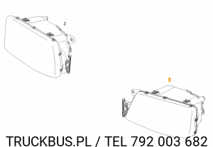 REFLEKTOR  LEWA STRONA DZIENNE ŚWIATŁA JAZDY MAN LION