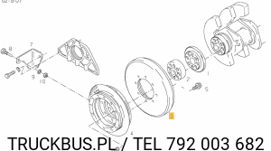 Tłumik drgań wału korbowego Man D2842