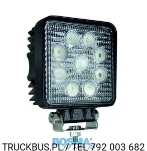 LAMPA ROBOCZA DIODOWA KWADRATOWA 6000K 12/24V 27W FLOOD LIGHT 