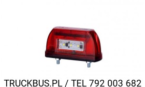 LAMPA OSWIETLENIA TABLICY REJESTRACYJNEJ CZERWONA DIODOWA 12/24V 