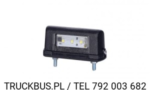 LAMPA OSWIETLENIA TABLICY REJESTRACYJNEJ CZARNA DIODOWA 12/24V 