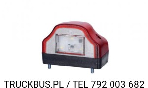 LAMPA OSWIETLENIA TABLICY REJESTRACYJNEJ CZERWONA DIODOWA 12/24V 