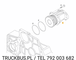 Napęd dodatkowy przy kole zamachowym dla pompy hydraulicznej
