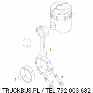 Tłok silnika nominał  128,00 MM Man D2842