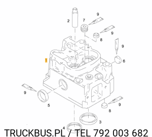 Głowica cylindra silnika Man D2842